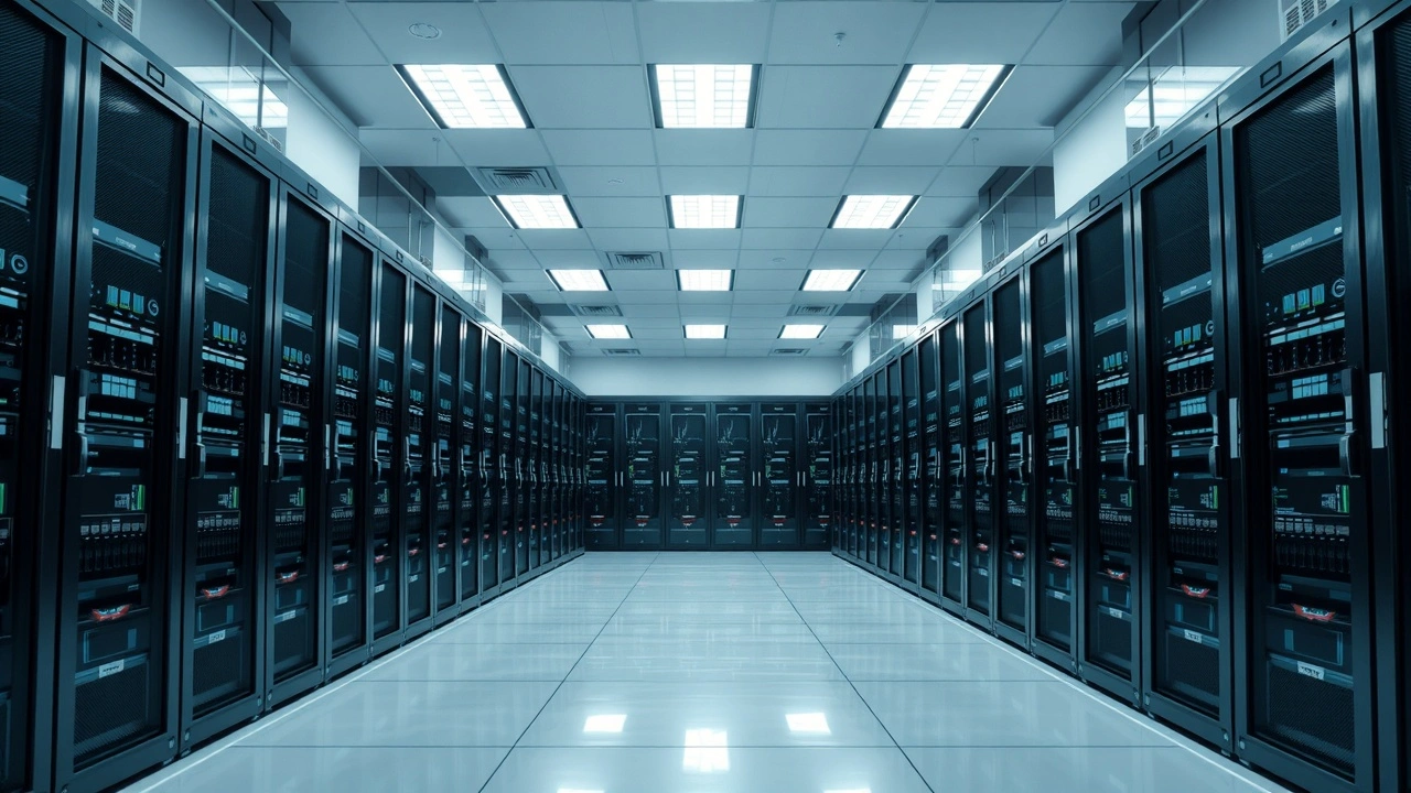 salle serveur moderne avec equipements de cloud