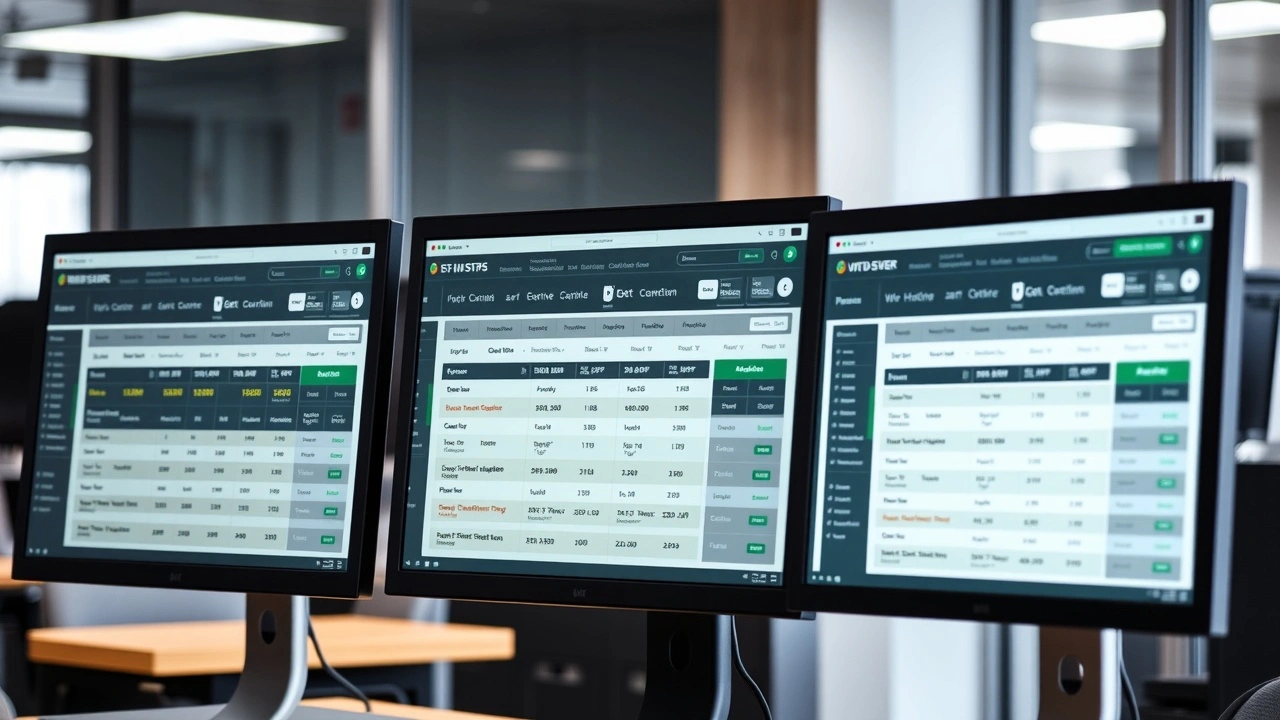 trois ecrans avec comparatif d offres hebergement web