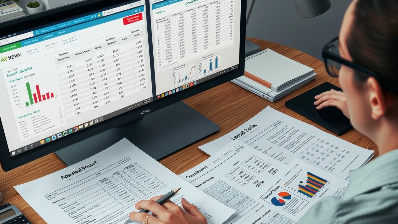 personne analysant rapports estimation valeur nom de domaine