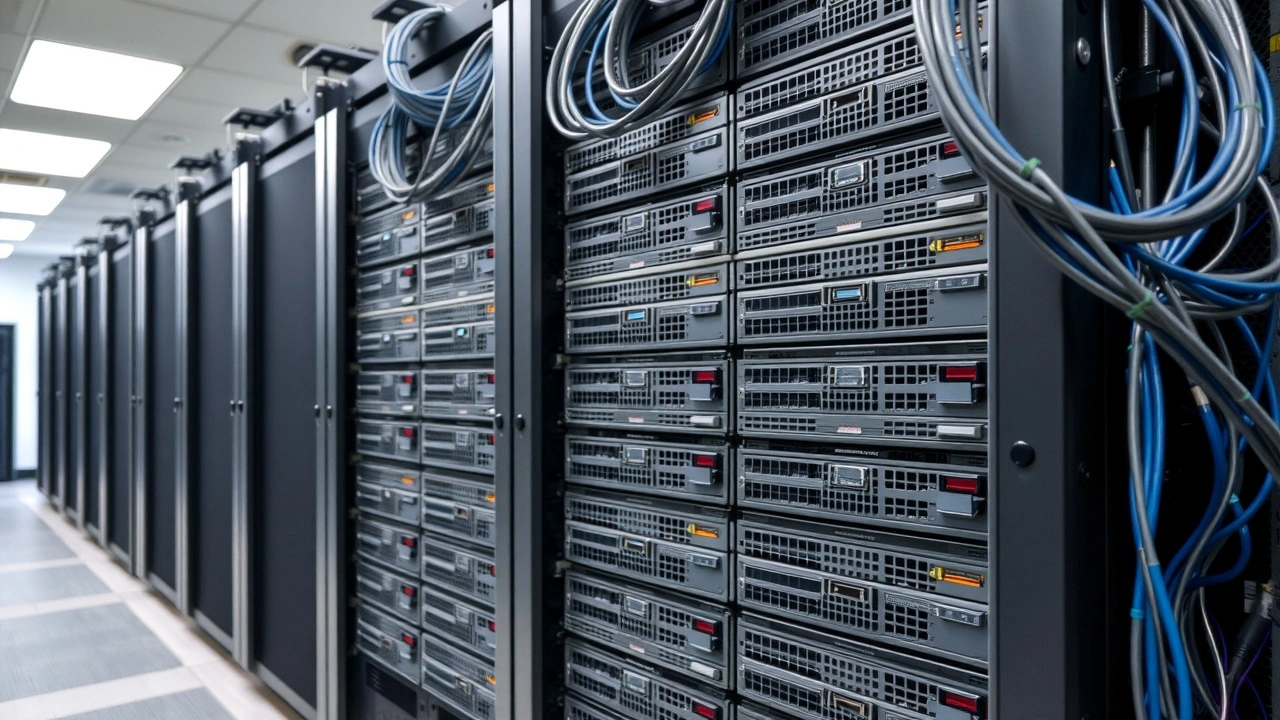 photo d un rack de serveurs en datacenter optimises