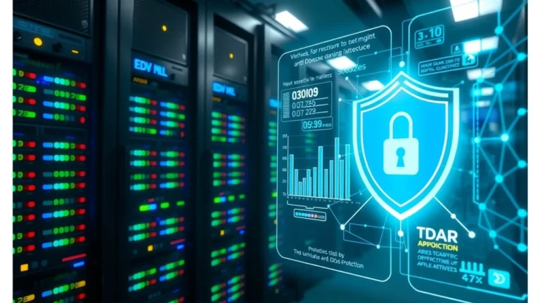 Centre de donnees moderne avec protection anti-DDoS efficace