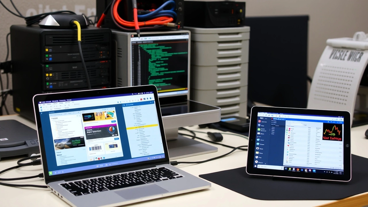 poste de travail avec outils pour gerer un hebergement web