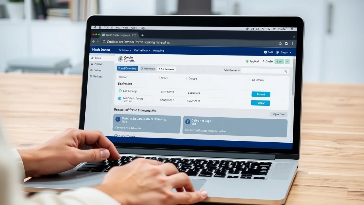 personne renovant nom de domaine sur ordinateur portable