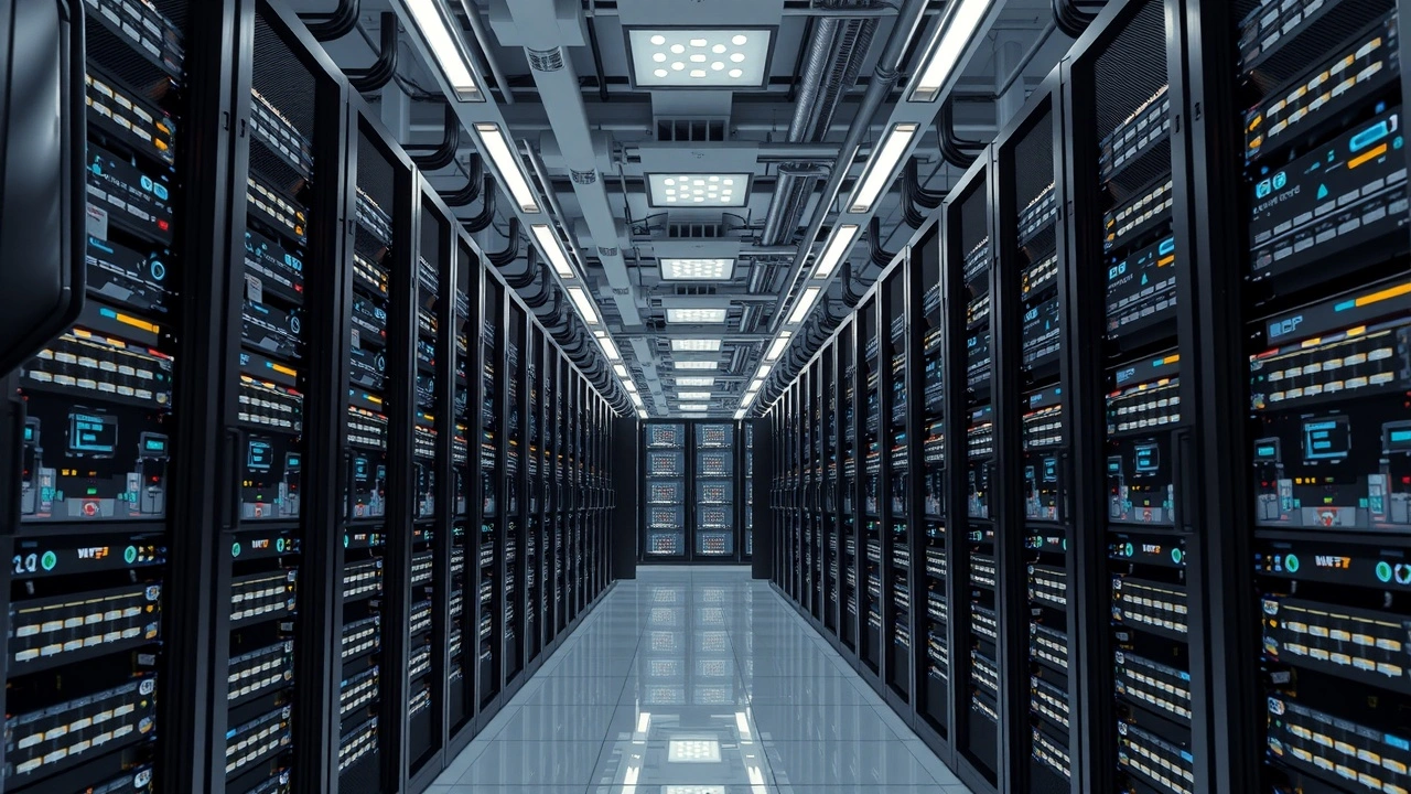 Centre de donnees moderne avec serveurs dedies personnalisables et infrastructure robuste