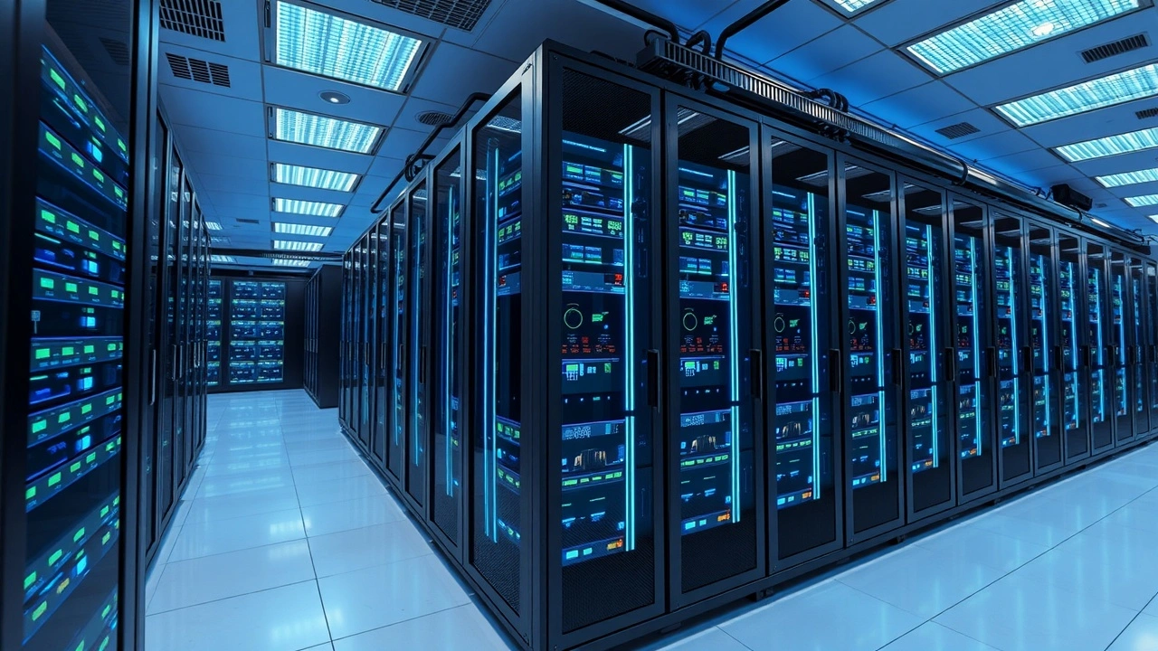 Salle de serveurs dedies avec haute securite et fiabilite pour projets a fort trafic