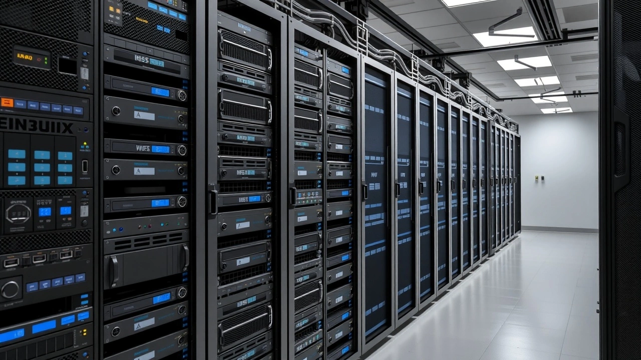 plusieurs serveurs dans un centre de donnees pour hebergement