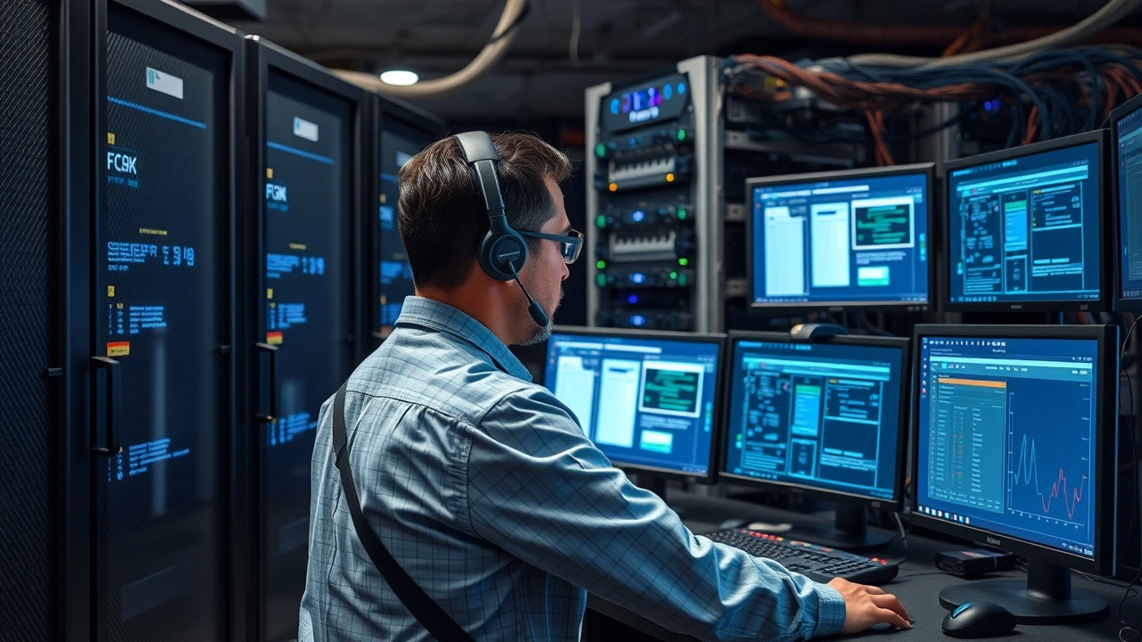 technicien surveillance serveurs dedies en salle serveur