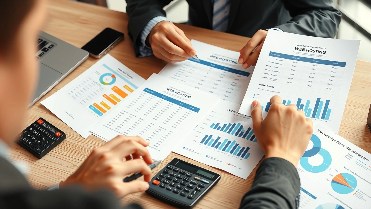 personne comparant des offres dhebergement sur bureau avec ordinateur