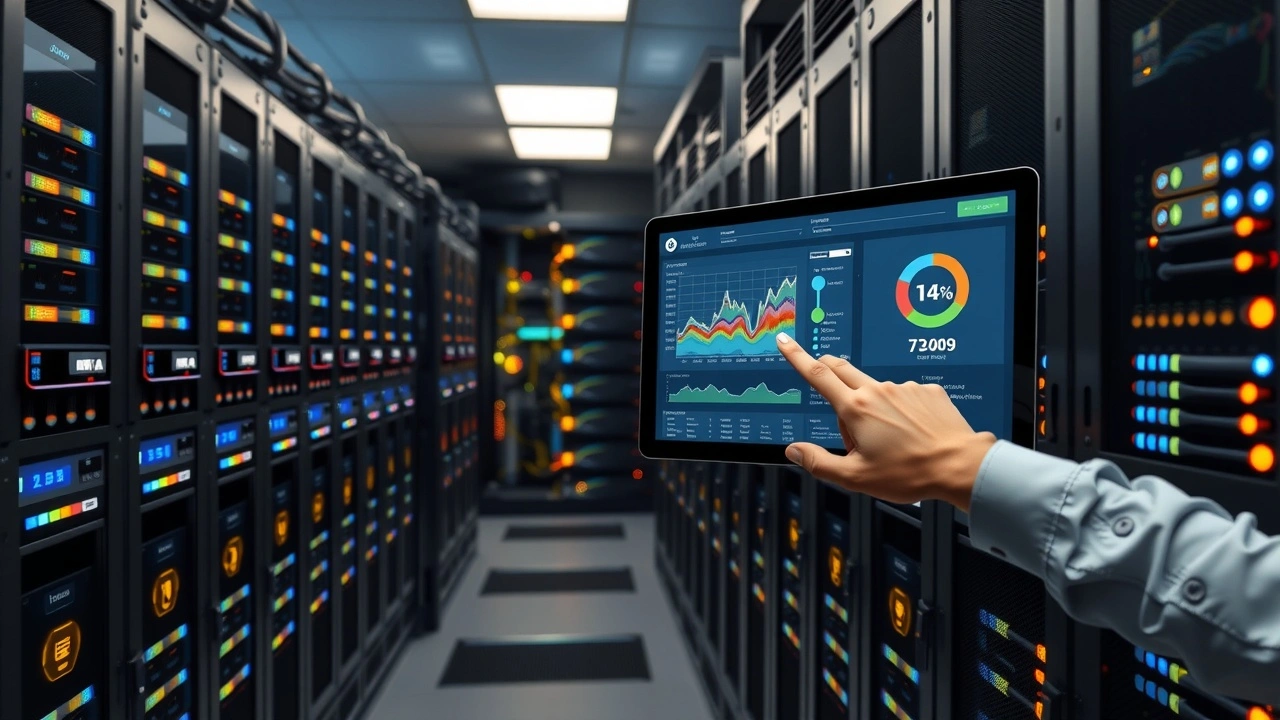 Salle de serveurs modernes avec gestion optimale des ressources