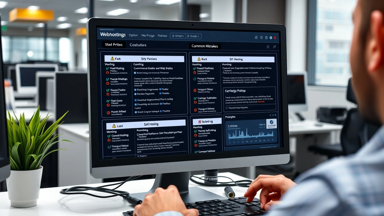 ecran ordinateur panneaux hebergement web erreurs courantes avis personne
