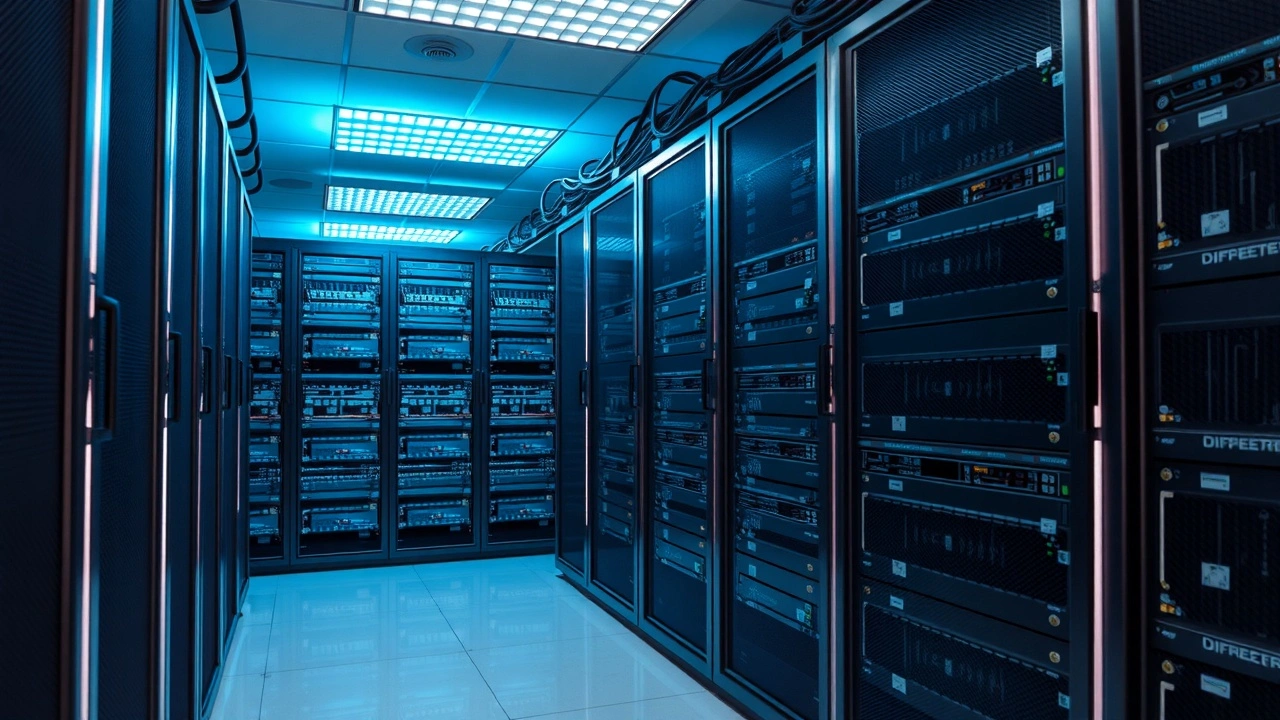 salle de serveurs securisee avec equipements et racks