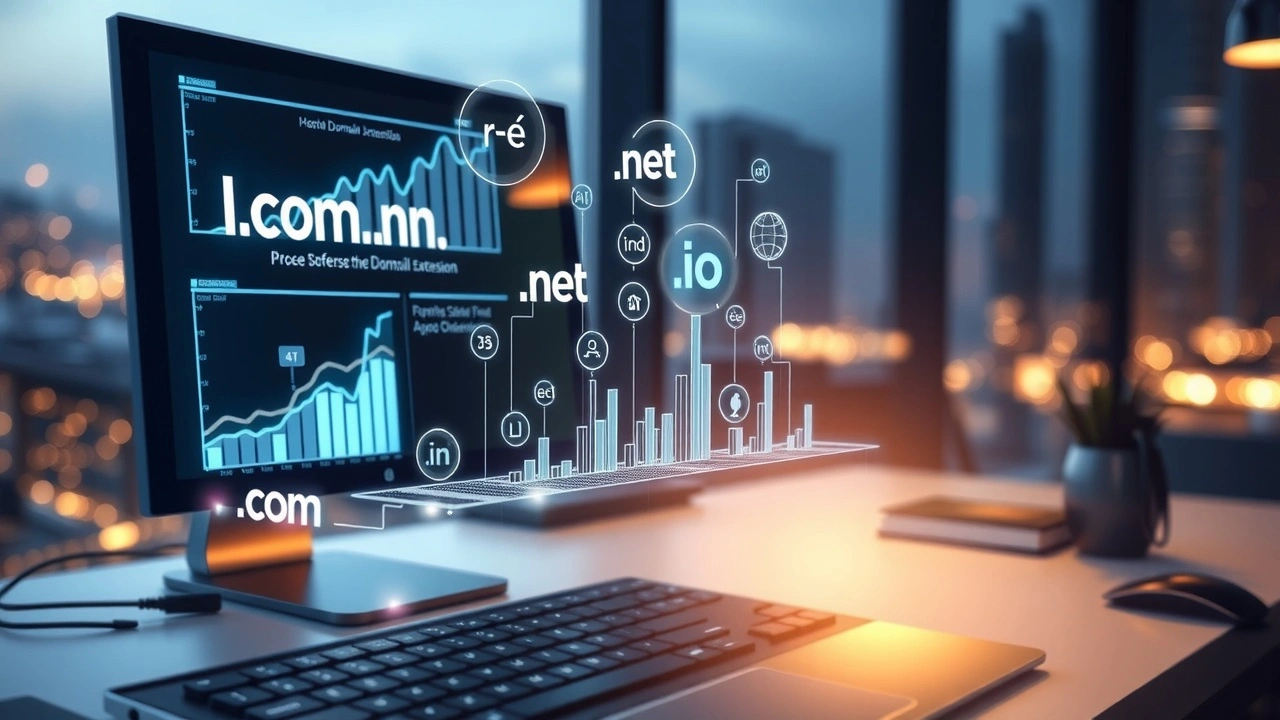 Illustration réaliste de la planification stratégique des extensions de noms de domaine pour le SEO