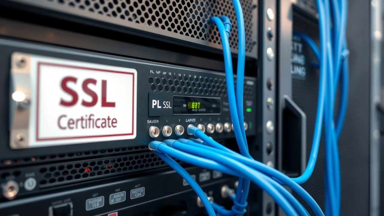 serveur avec module securite certificat ssl et cables reseau