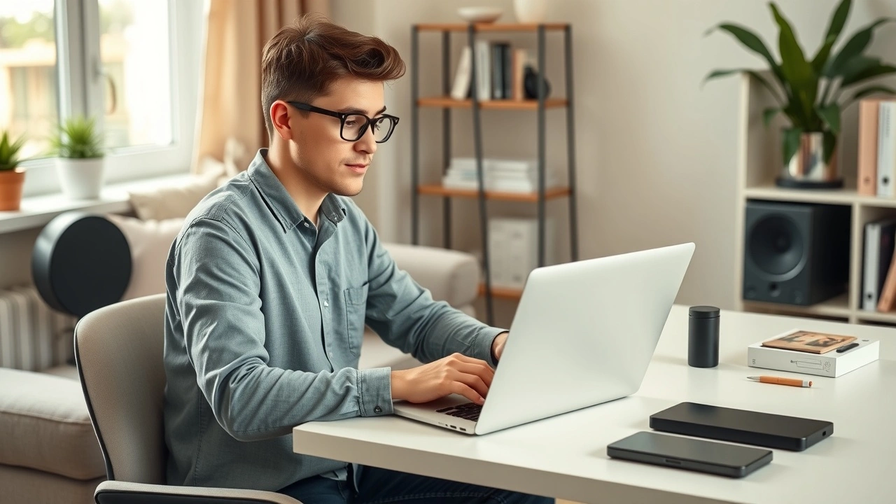 Jeune entrepreneur débutant son site avec un hébergement abordable, performant et simple