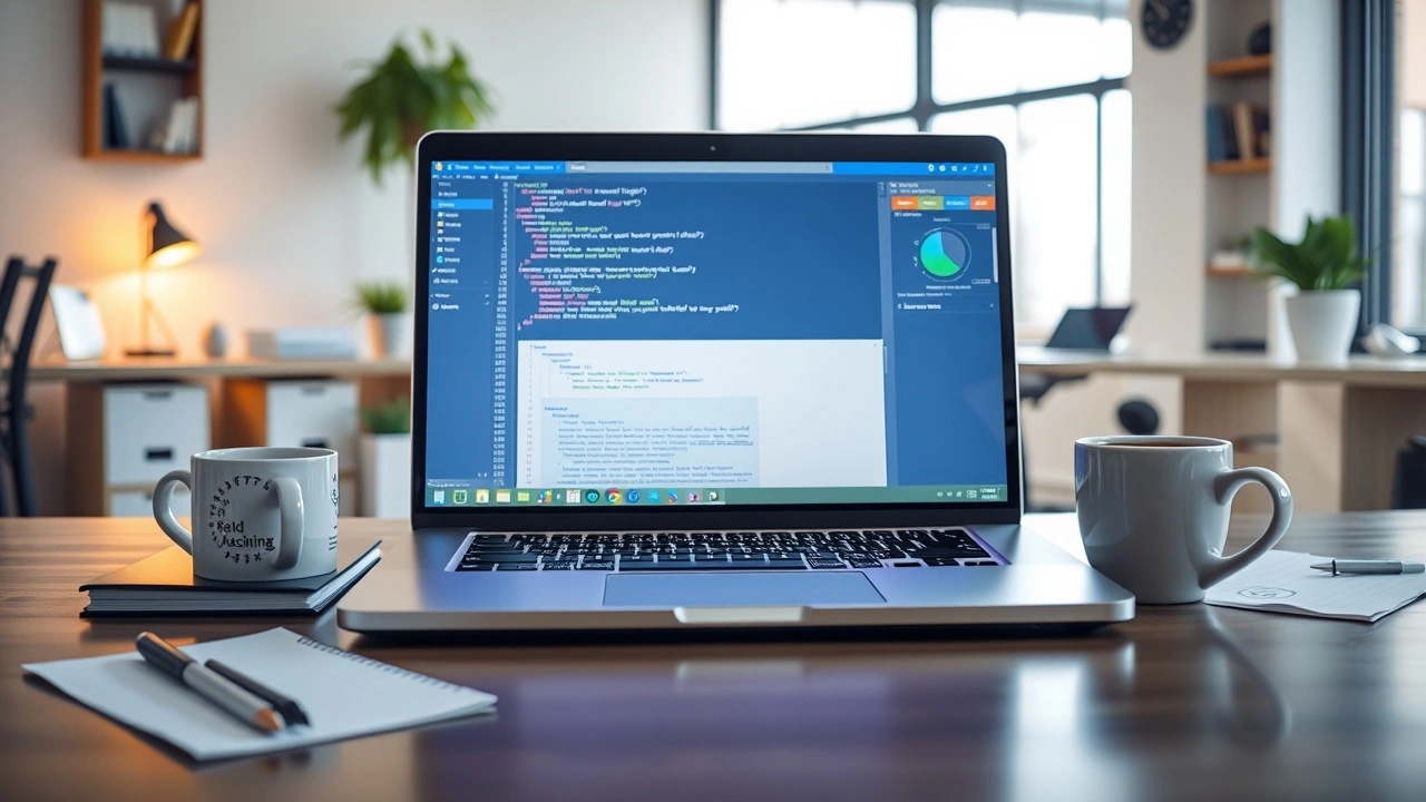 Espace de travail moderne illustrant lhebergement web economique et les compromis pour un projet reussi