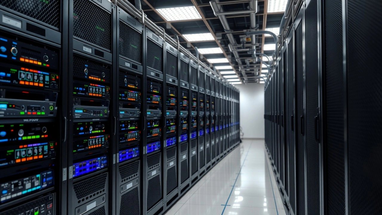 plusieurs serveurs informatiques dans un centre de donnees